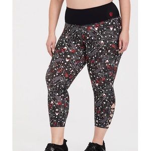Torrid DISNEY MINNIE MOUSE DOT AND BOW CROP ACTIVE LEGGING